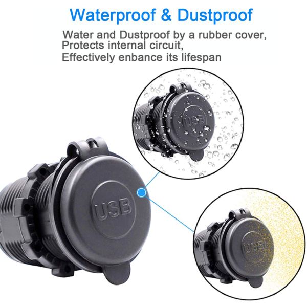 waterproof 12v usb outlet